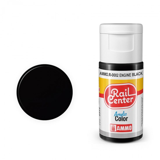 Acrylic Paint for Railway - Rail Center #Engine Black (15ml jar)