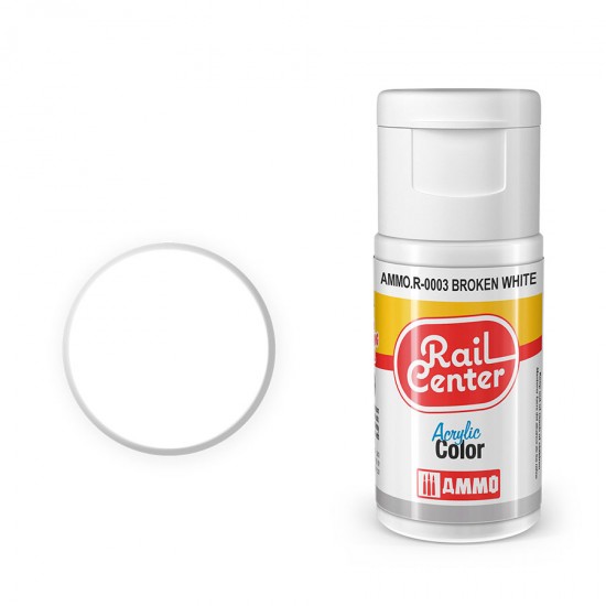 Acrylic Paint for Railway - Rail Center #White (15ml jar)