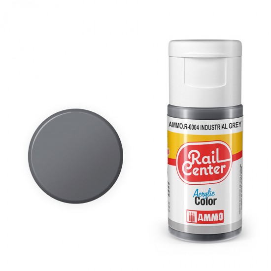 Acrylic Paint for Railway - Rail Center #Industrial Grey (15ml jar)