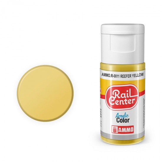 Acrylic Paint for Railway - Rail Center #Reefer Yellow (15ml jar)