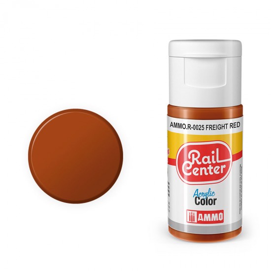 Acrylic Paint for Railway - Rail Center #Freight Red (15ml jar)