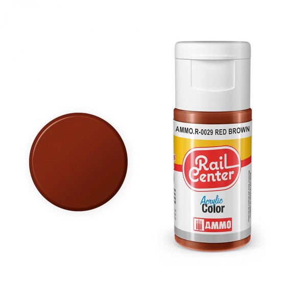 Acrylic Paint for Railway - Rail Center #Red Brown (15ml jar)