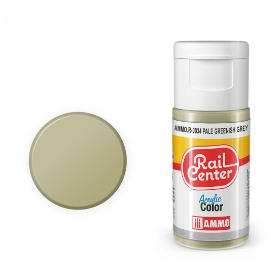 Acrylic Paint for Railway - Rail Center #Pale Greenish Grey (15ml jar)