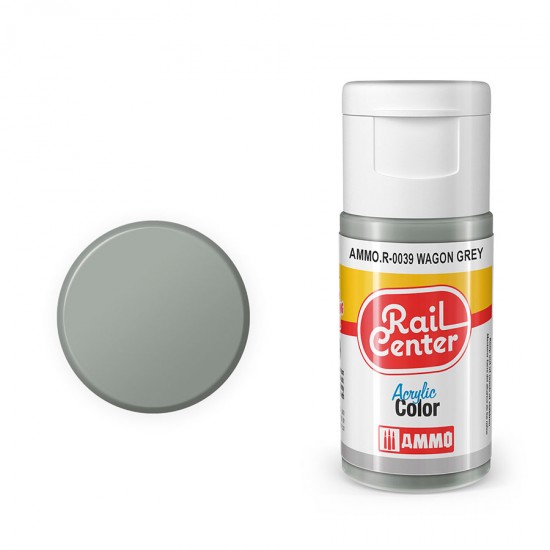 Acrylic Paint for Railway - Rail Center #Wagon Grey (15ml jar)