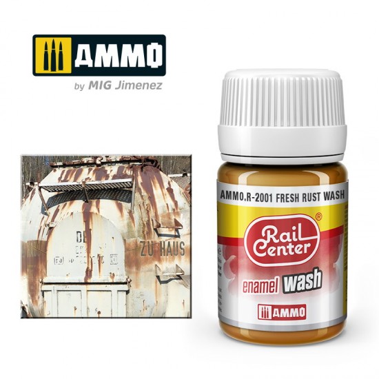 Enamel Wash for Railway - Rail Center #Fresh Rust Wash (35ml)