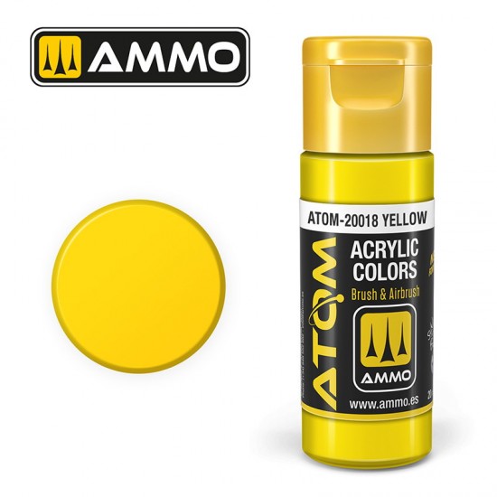 Acrylic Paint - ATOM Colour #Yellow (20ml jar)