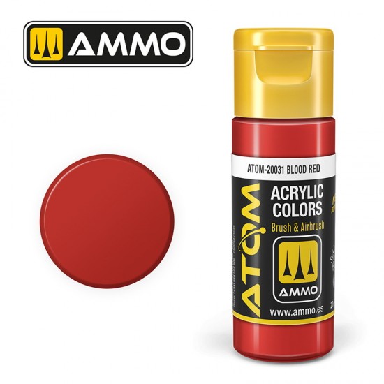 Acrylic Paint - ATOM Colour #Blood Red (20ml jar)