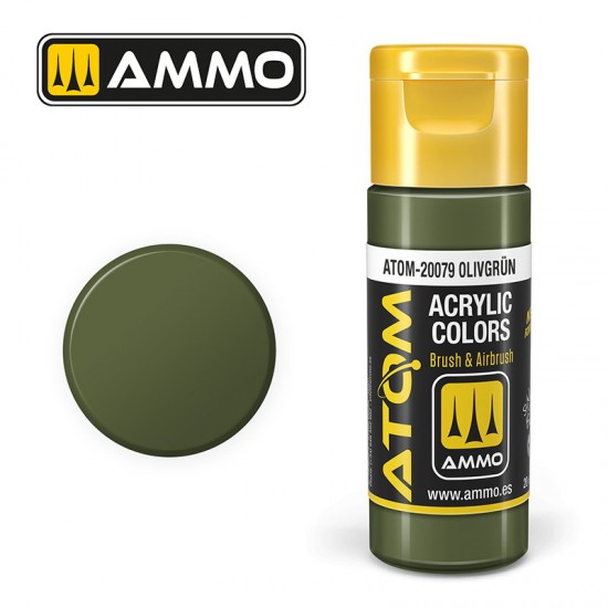 Acrylic Paint - ATOM Colour #Olivgrun (20ml jar)