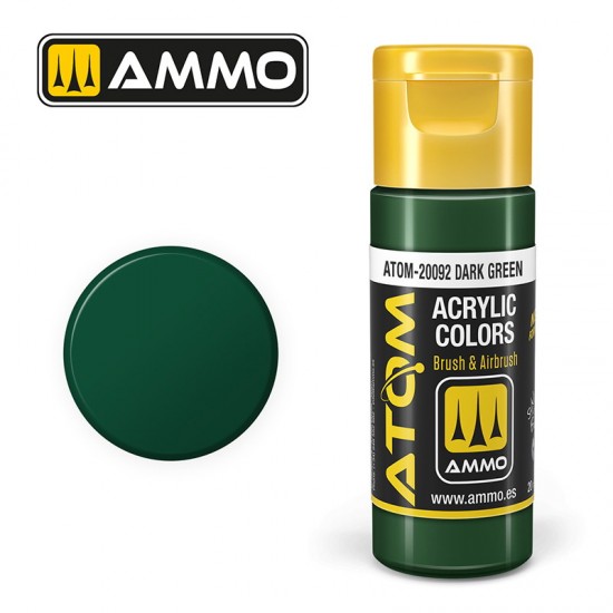 Acrylic Paint - ATOM Colour #Dark Green (20ml jar)