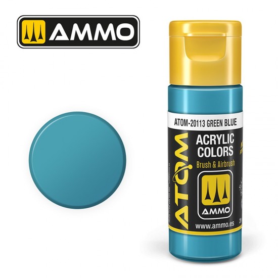 Acrylic Paint - ATOM Colour #Green Blue (20ml jar)