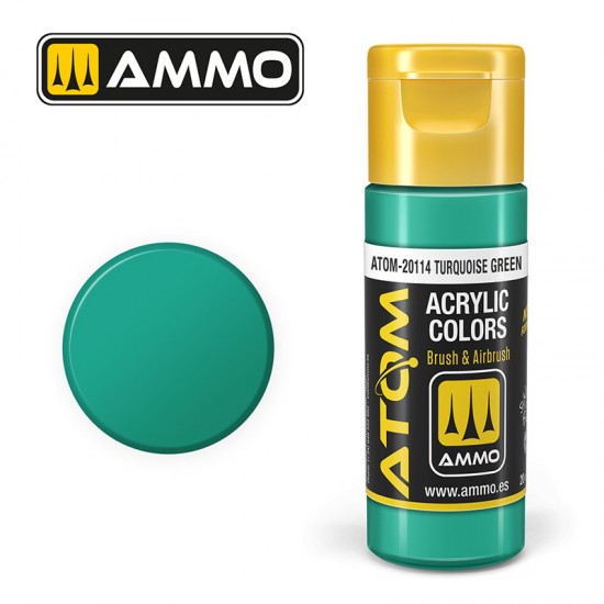 Acrylic Paint - ATOM Colour #Turquoise Green (20ml jar)