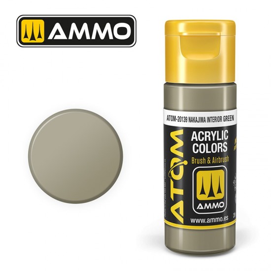 Acrylic Paint - ATOM Colour #Nakajima Interior Green (20ml jar)