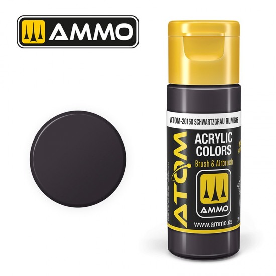 Acrylic Paint - ATOM Colour #Schwartzgrau RLM66 (20ml jar)