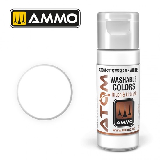 Acrylic Paint - ATOM Washable #White (20ml jar)