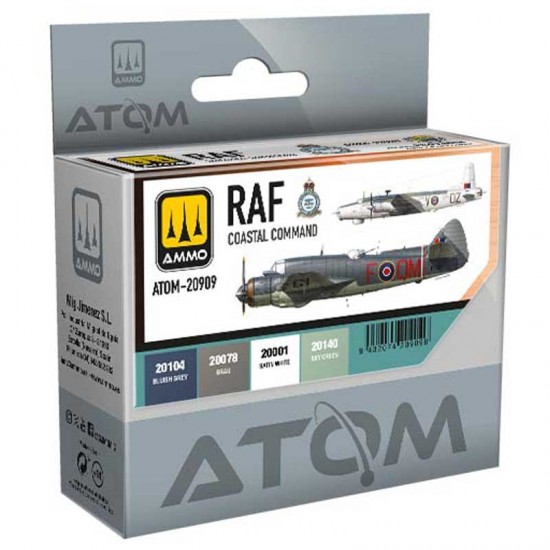 Acrylic Paints set - ATOM #RAF Coastal Command (4 jars, each bottle: 20ml)