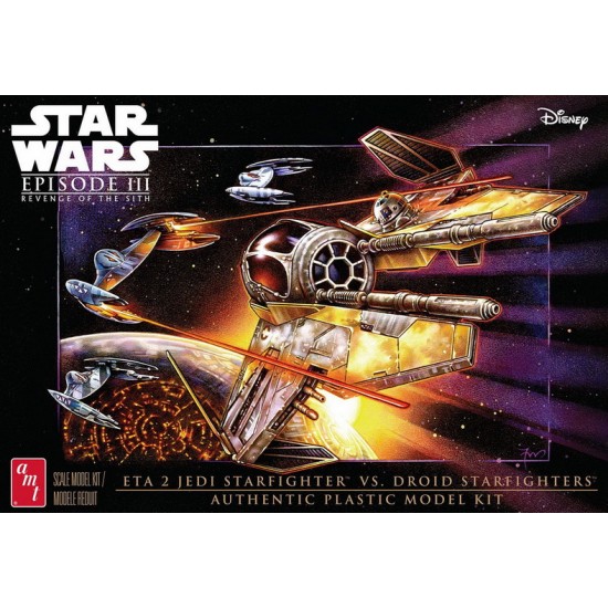 1/48 Star Wars: The Phantom Menace Jedi Starfighter vs Droid Fighters