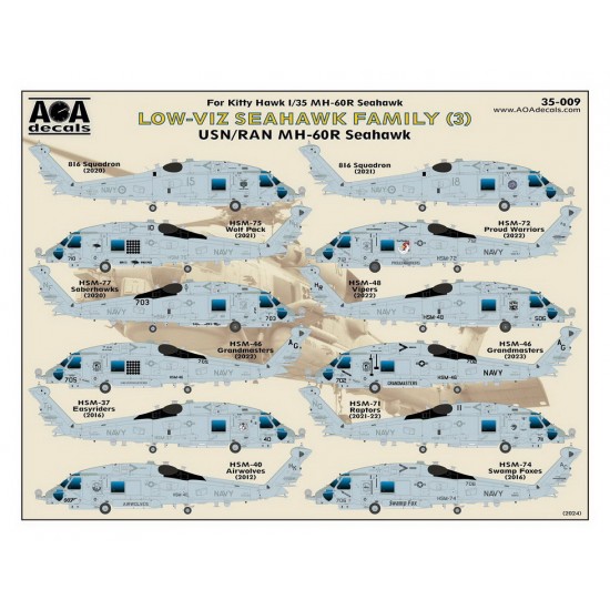 1/35 Low-Viz Seahawk Family Vol.3 - USN/RAN MH-60R Seahawk