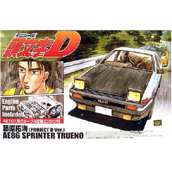 1/24 Toyota Fujiwara Takumi AE86 Sprinter Trueno Project-D Version w/Engine