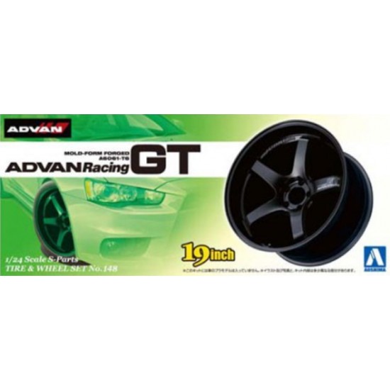 1/24 19inch Advan Racing GT Wheels & Tyres Set (4 Wheels + 4 Tyres)