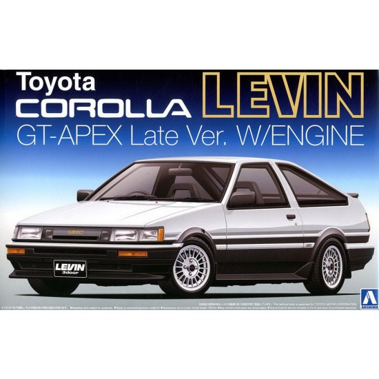 1/24 Toyota AE86 Corolla Levin GT-APEX Late Version with Engine