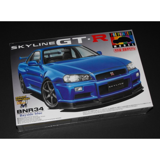 1/24 Nissan Skyline GTR R34 (Bayside Blue) [Pre-Painted Model] 