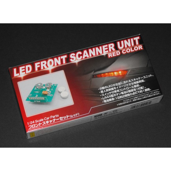 1/24 LED Front Scanner Unit (Red) for Car Models