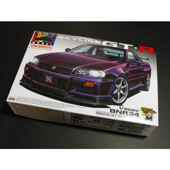 1/24 Nissan R34 BNR34 Skyline GTR V-Spec (Pre-Painted, Midnight Purple III) 