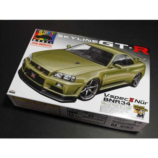 1/24 Nissan R34 BNR34 Skyline GTR V-Spec II Nur(Pre-Painted, Millennium Jade) 