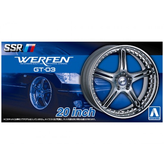 1/24 20inch SSR Werfen GT-03 Wheels and Tyres Set 