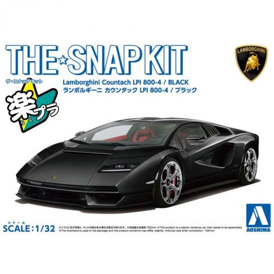 1/32 Lamborghini Countach LPI 800-4 (Black) Snap Kit No.19-D