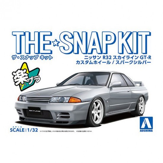 1/32 Nissan R32 Skyline GT-R Custom Wheel (Spark Silver) Snap Kit No.14-Sp4