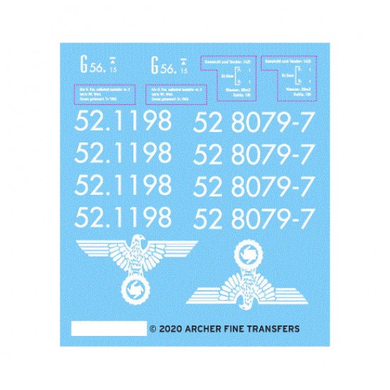 1/35 BR-52 Kriegslokomotive Markings (Nano Film Decals)