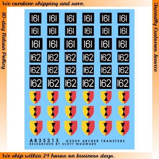 1/35 British 25th Division AoS and Formation Signs