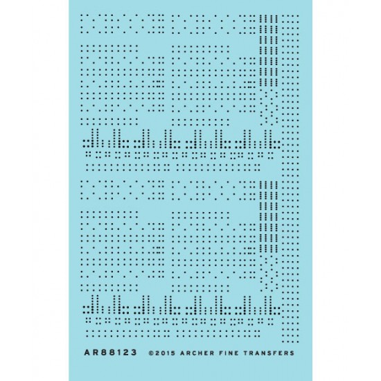 HO Hopper Car Rivet Set Sheet 2 (Resin on Clear Decal Film)