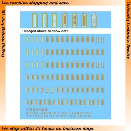 1/35 Afrika Korps Shoulder Boards for Panzergrenadiers