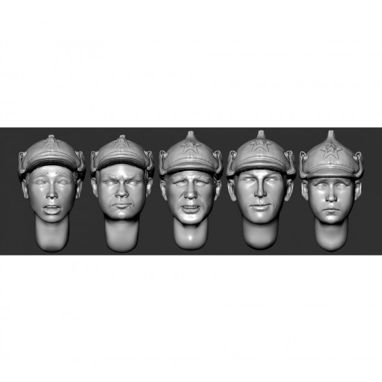 1/35 Soviet Soldiers in "Budenovka" #Head Set 1