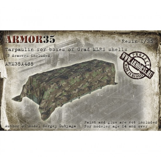 1/35 MLRS Grad Shells Boxes Tarpaulin (3 Drawers Included)