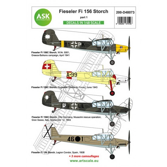 1/48 Fieseler Fi 156 Storch Decal part 1