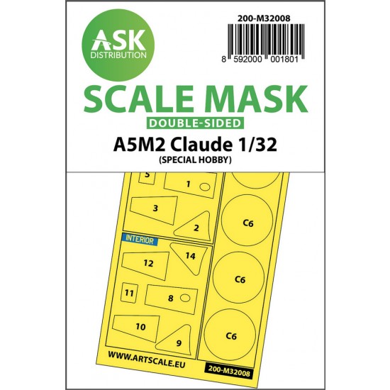 1/32 A5M2 Claude Double-sided Paint Masking for Special Hobby