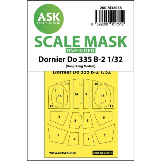 1/32 Dornier Do 335B-2 One-Sided Masking for HK Models