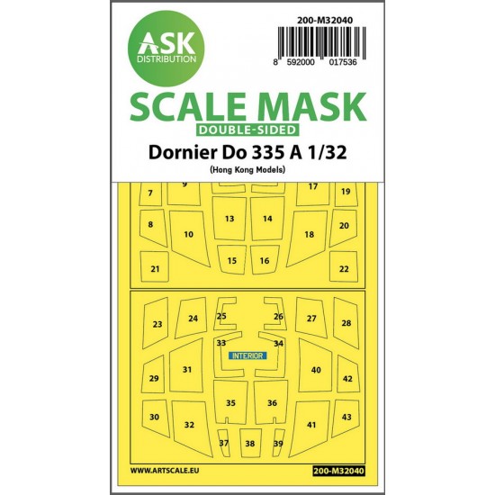 1/32 Dornier Do 335A Double-sided Masking for HK Models