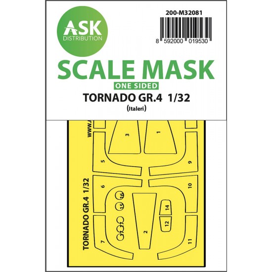 1/32 Tornado GR.4 one-sided express fit Mask for Italeri kits