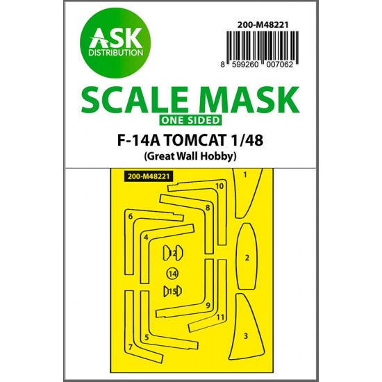 1/48 F-14A Tomcat One-sided Express fit Mask for Great Wall Hobby kits