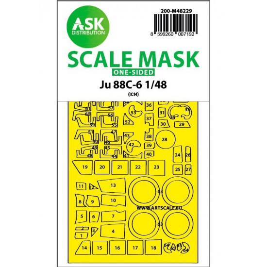 1/48 Ju 88C-6 One-sided Express fit Mask for ICM