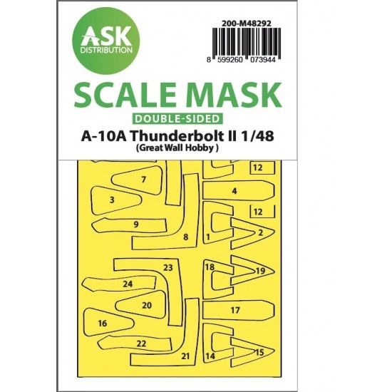 1/48 A-10A Thunderbolt II Double-sided Express-fit Mask for GWH