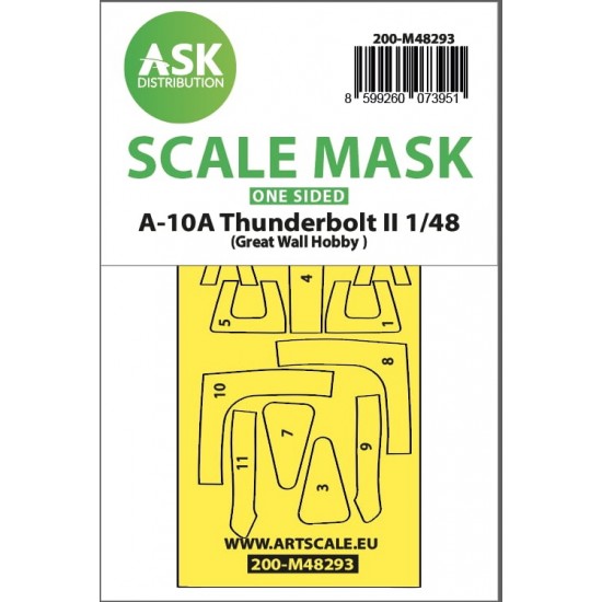 1/48 A-10A Thunderbolt II One-sided Express-fit Mask for GWH