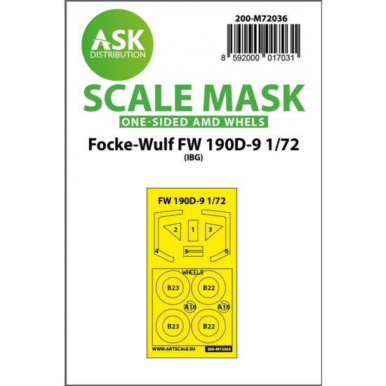 1/72 Focke-Wulf Fw 190D-9 One-sided Paint Masking for IBG