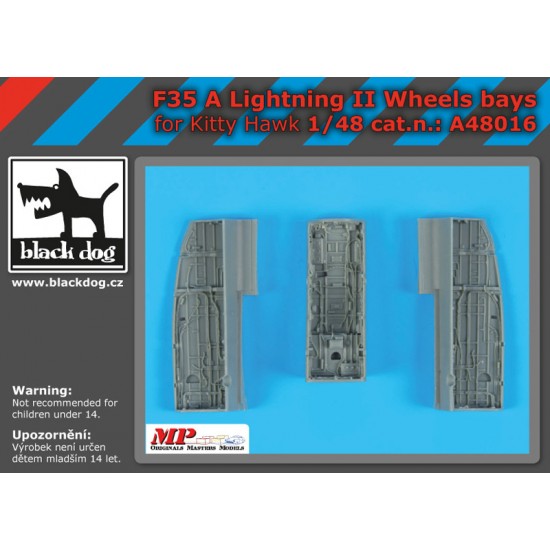 1/48 F-35A Lightning II Wheels Bays for Kitty Hawk kits