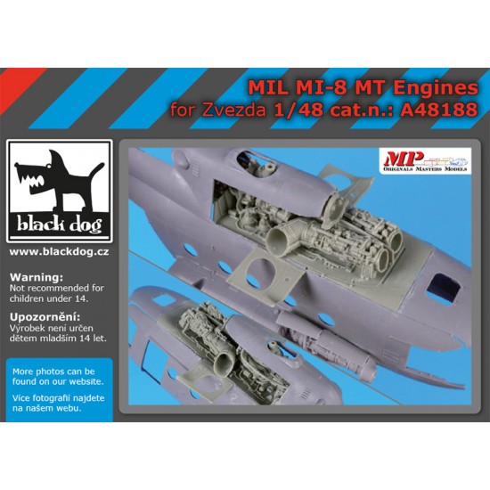 1/48 Mil Mi 8 MT Engines for Zvezda kits