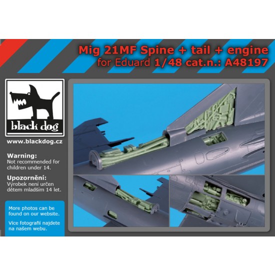 1/48 Mig 21 MF Spine, Tail & Engine for Eduard kits